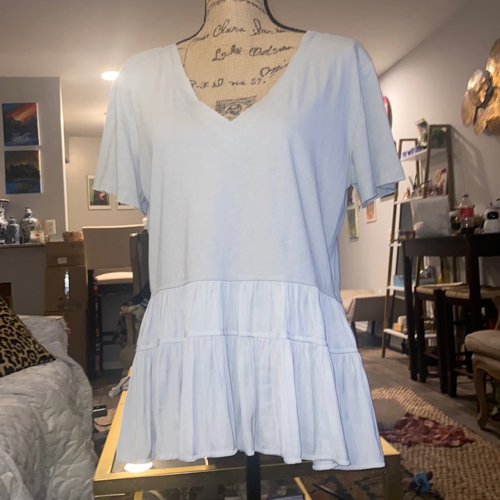 Lida Kate blue peplum top